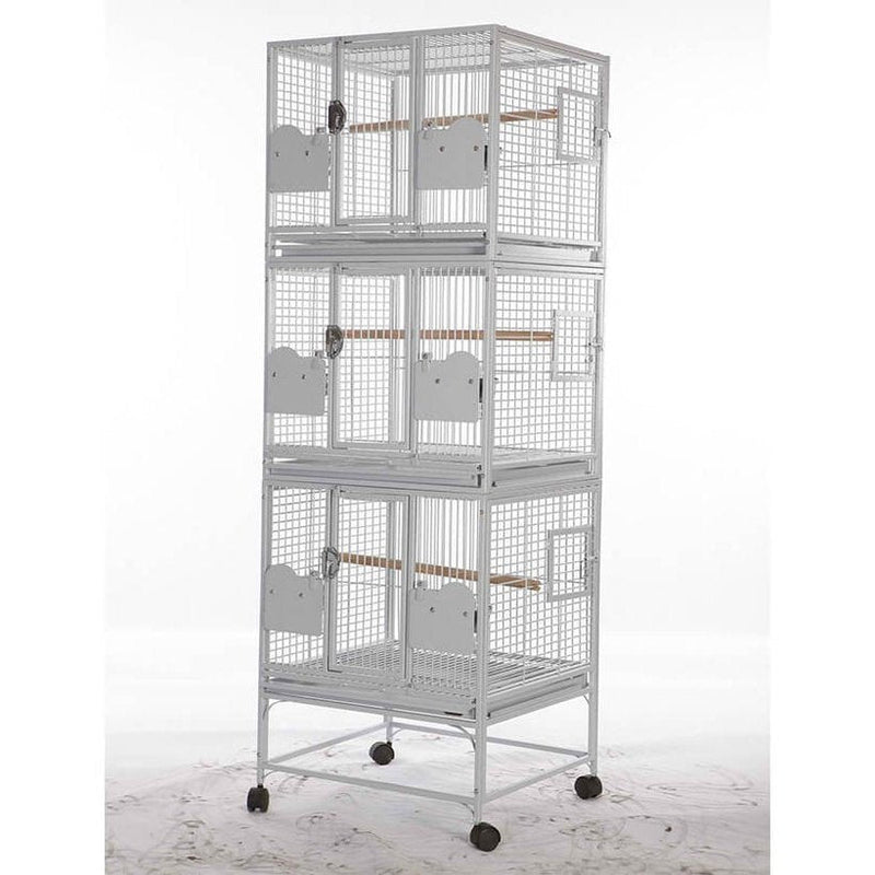 A&E 24''X22'' Triple Stack Bird Cage - 2422-3 Platinum