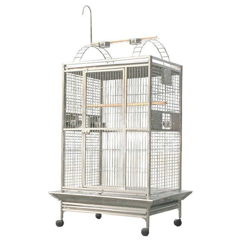 A&E Stainless Steel 40"X30" Play Top Bird Cage - 8004030 Stainless Steel