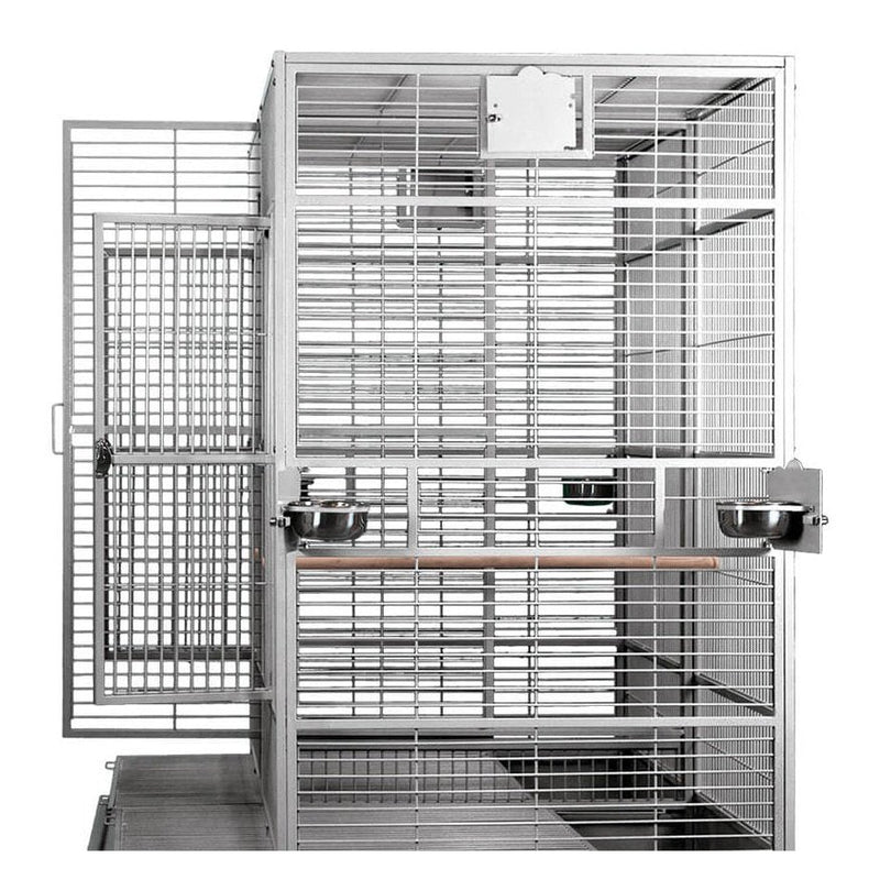 A&E Stainless Steel 80"X40" Huge Double Macaw Cage - 8040FL Stainless Steel