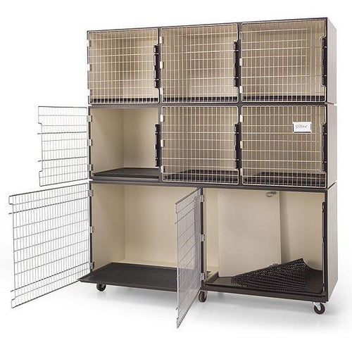 PETLIFT Professional Veterinary & Grooming Cage Banks - 9 Units - PL-CLA6-8C