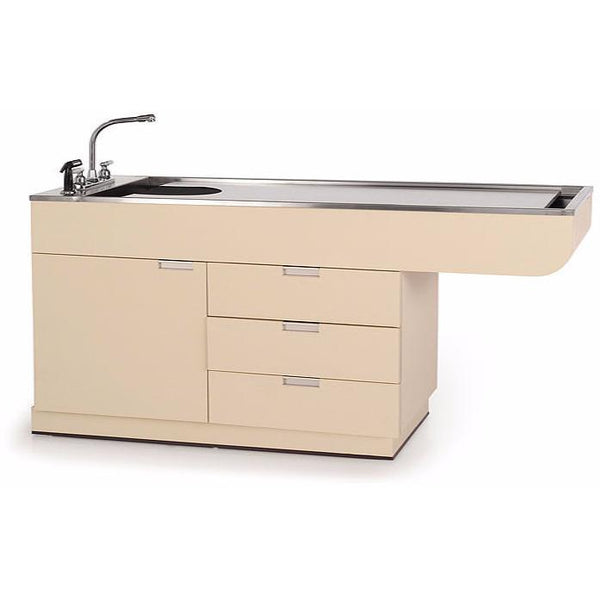 PETLIFT Veterinary Wet Table Stainless Steel Top & Storage Multi Purpose Single Level -  PL-TWC-750-60